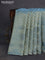 Banarasi semi crepe saree pastel blue shade with allover zari woven brocade weaves and lace work border