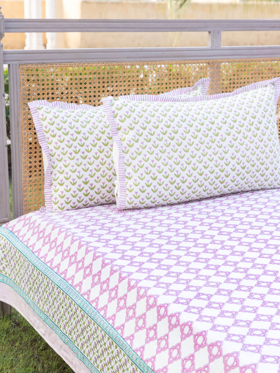 Kavya Block Printed Cotton Bedsheet