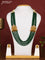 Beaded multilayer green necklace lakshmi design with cz stones