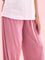 Women Solid Light Wine Harem Pants