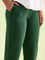 Women Solid Golf Green Cotton Kurti Pants