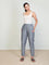 Women Ikat Grey Mid Rise Printed Pencil Pant