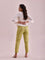 Women Solid Light Pista Cotton Pencil Pant