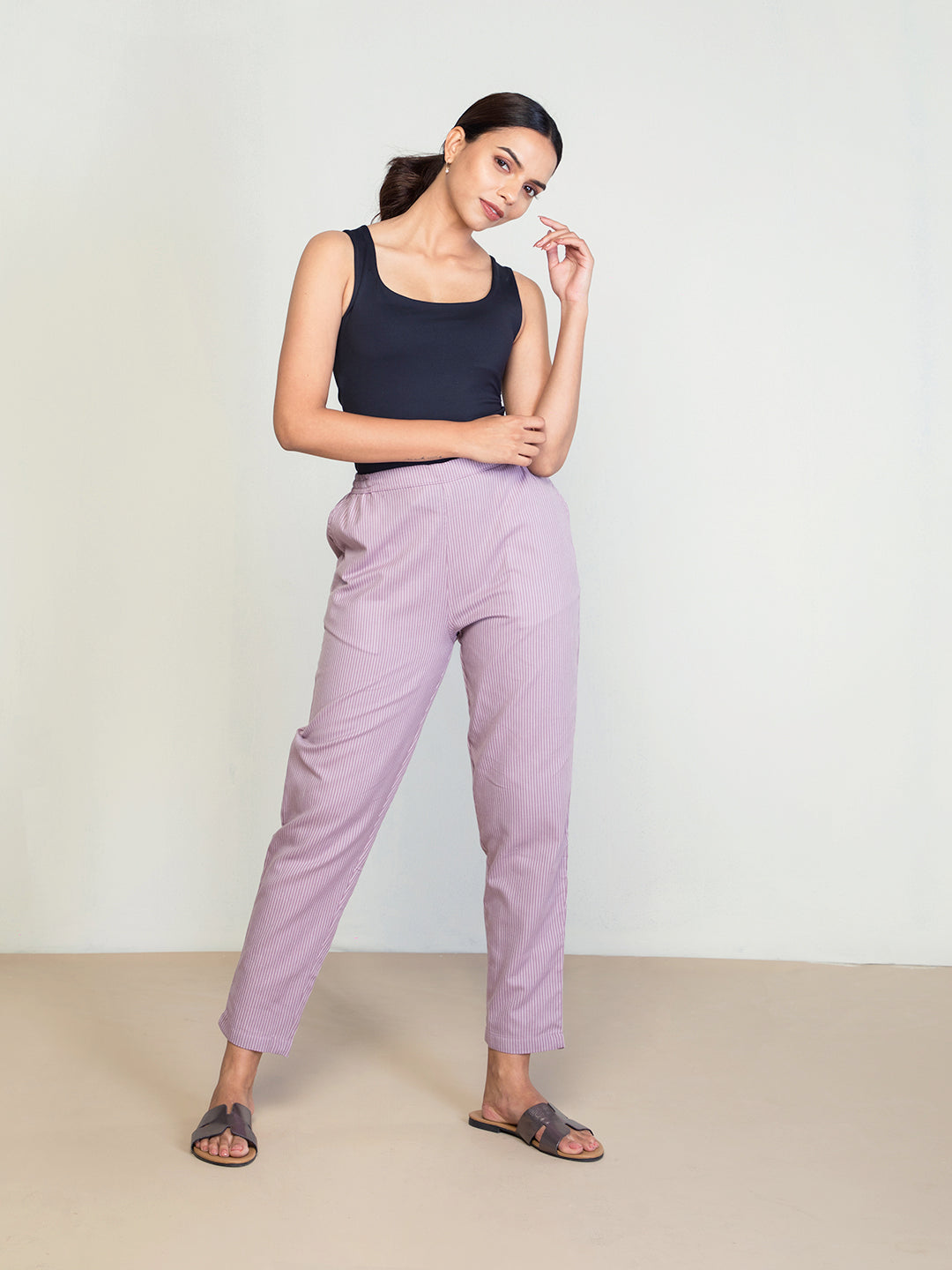 Buy Black Banana Crepe Pencil Trousers For Women by AKHL Online at Aza  Fashions.