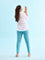 Women Solid Light Mint Mid Rise Cotton Pants