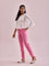 Women Solid Young Pink Mid Rise Cotton Pants