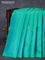 Pure kanjivaram silk saree teal greenish blue and pink with zari woven buttas in borderless style