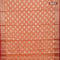 Banarasi kota saree peach orange and red with zari woven buttas and zari woven border