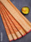 Banarasi kota saree orange and pink with allover thread & zari weaves and zari woven border