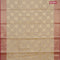 Banarasi kota saree sandal and pink with zari woven floral buttas and zari woven border