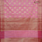 Banarasi kota saree light pink and pink with zari woven buttas and zari woven border