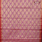 Banarasi kota saree pastel pink and maroon with zari woven buttas and zari woven simple border