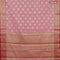 Banarasi kota saree light pink and pink with zari woven floral buttas and floral zari woven border