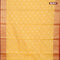 Banarasi kota saree yellow and pink with floral zari woven buttas and floral zari woven border