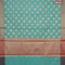 Banarasi kota saree teal blue and maroon with zari woven buttas and zari woven border