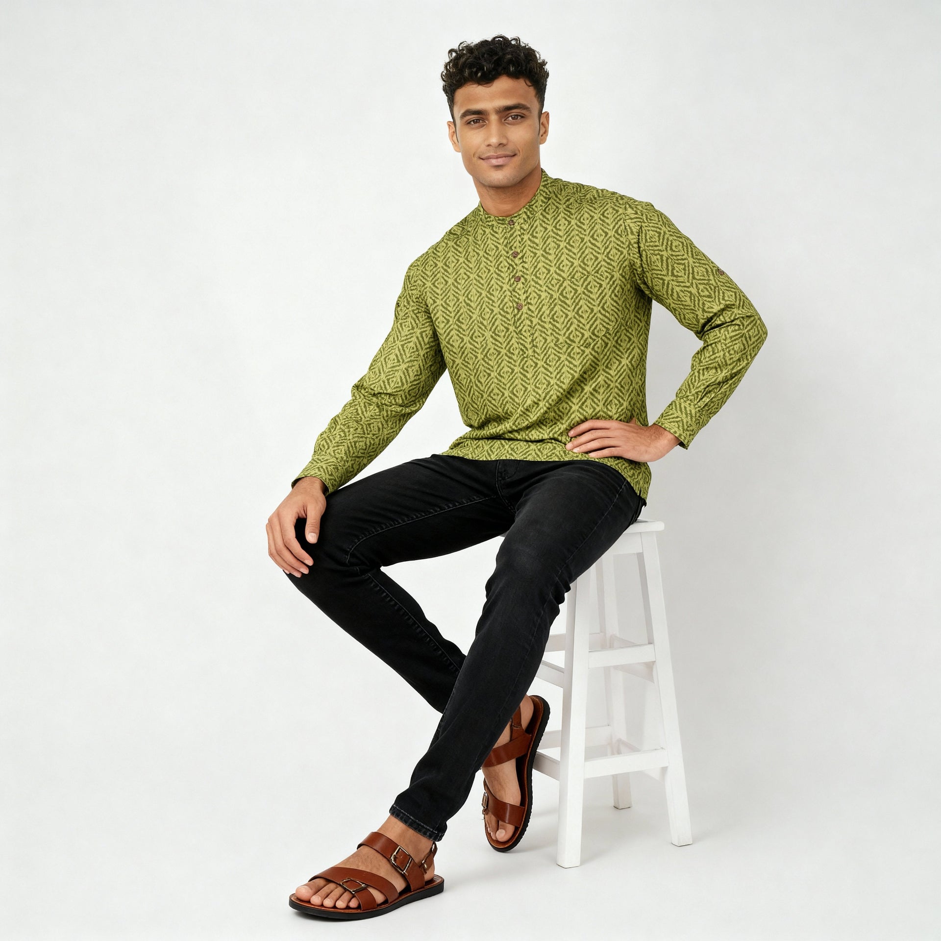 Cotton Printed Short Kurta