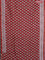 Chanderi bagru saree red and light pink with allover butta prints and small zari woven border