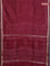 Chanderi bagru saree maroon with allover prints and maheshwari border