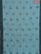 Bengal soft cotton saree teal green and light blue with allover butta weaves and simple border
