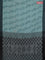 Bengal soft cotton saree teal blue and black with allover weaves and simple border