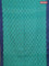 Bengal soft cotton saree teal blue and blue with allover weaves and simple border