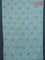 Bengal soft cotton saree teal blue and pastel green with allover weaves and simple border