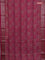 Chanderi silk cotton saree mauve pink with allover prints and banarasi style border