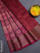Chanderi silk cotton saree mauve pink with allover kalamkari prints and banarasi style border