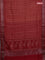 Chanderi silk cotton saree maroon with allover zig zag prints and banarasi style border