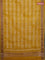 Chanderi silk cotton saree mustard yellow with allover geometric prints and banarasi style border