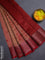 Chanderi silk cotton saree maroon with allover prints and banarasi style border