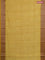 Chanderi silk cotton saree mustard yellow with allover prints and banarasi style border