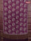 Chanderi silk cotton saree mauve pink with allover butta prints and banarasi style border