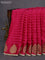Banarasi crepe saree pink with stripes pattern and mirror work & banarasi style border