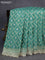 Banarasi silk saree teal green shade with allover banarasi zari weaves and gotapatti lace work border