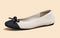 Ballet Flats For Women : Ivory-Black