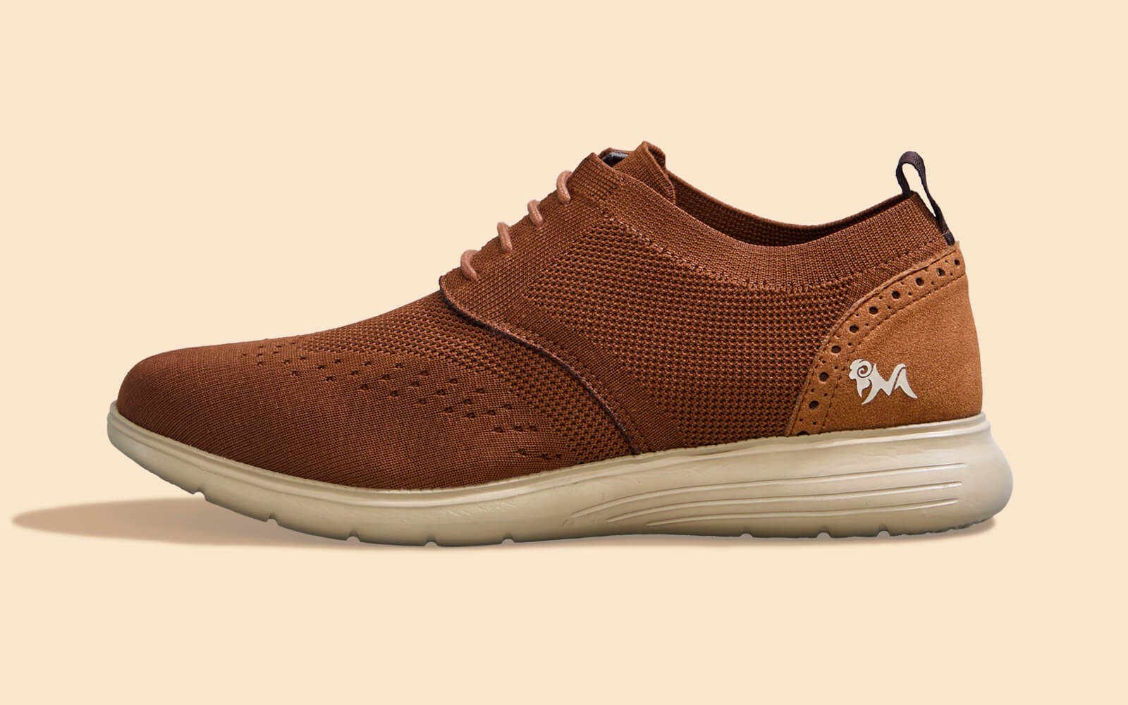 Casual Derby Sneakers : Tan