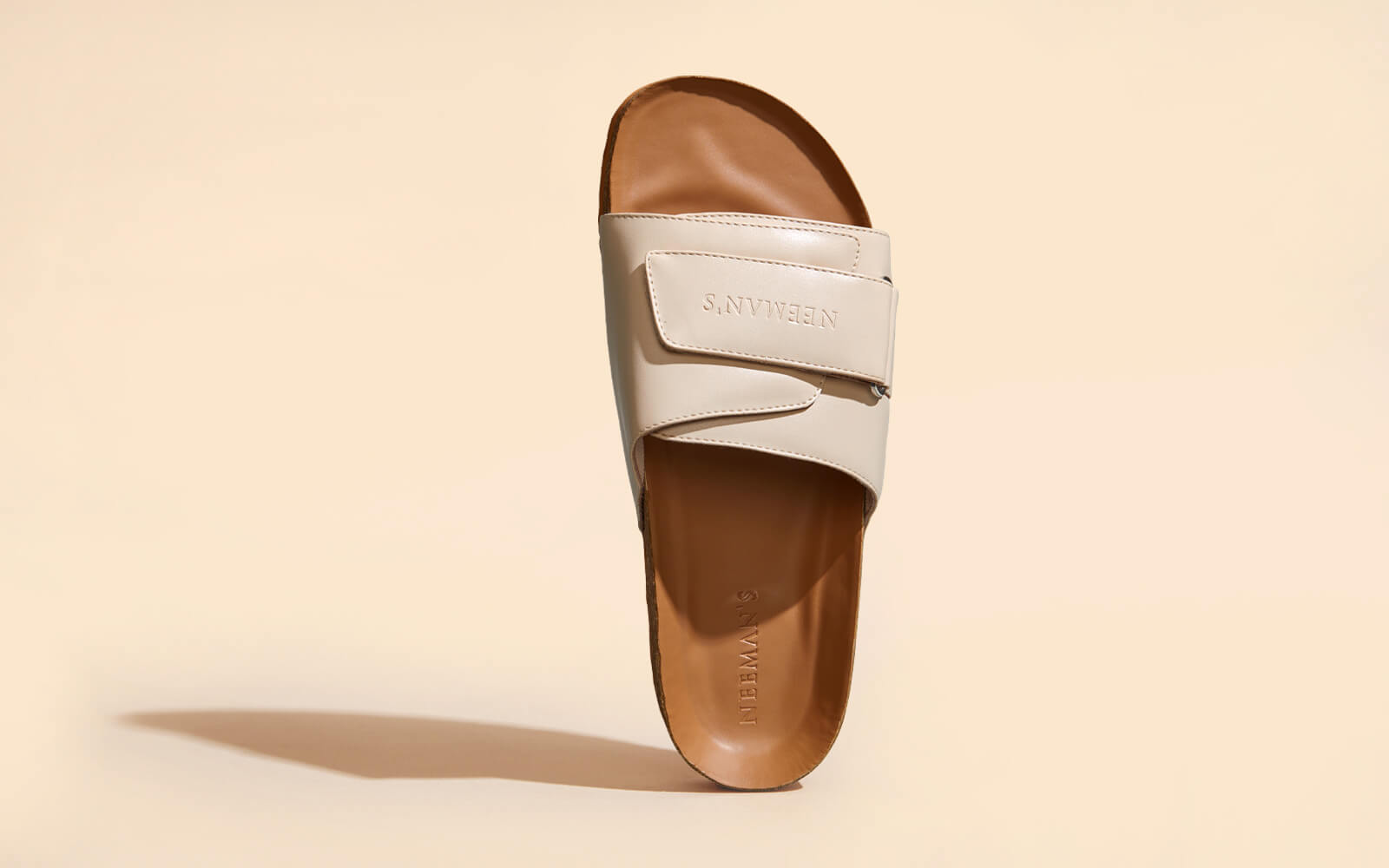 Cork Slides : Tan-White