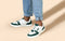 Retro Slick Sneakers : Green and White