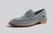 Block Heel Loafers : Grey