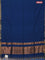 Bengal soft cotton saree cs blue with plain body and zari woven border