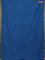 Bengal soft cotton saree cs blue with plain body and zari woven border