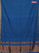 Bengal soft cotton saree cs blue with plain body and zari woven border