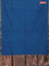 Bengal soft cotton saree cs blue with plain body and zari woven border
