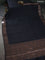 Chiniya silk saree black and maroon with plain body and woven border