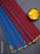 Arani semi silk saree cs blue and maroon with thread woven buttas and piping border