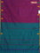 Arani semi silk saree dual shade of maroonish purple and green with thread woven buttas and piping border