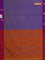 Arani semi silk saree dual shade of violet and dual shade of orange with thread woven buttas and thread woven butta border