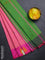 Arani semi silk saree dual shade of pink and green with thread woven buttas and thread woven butta border
