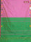 Arani semi silk saree light pink and green with thread woven buttas and thread woven butta border